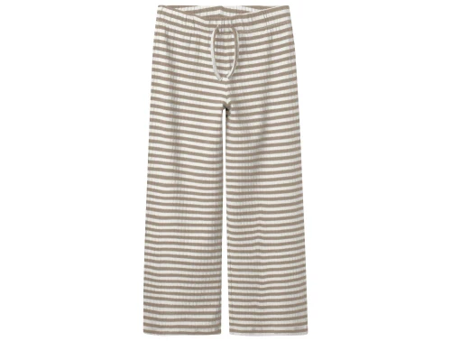 Name It mocha meringue/bright white stribede straight bukser